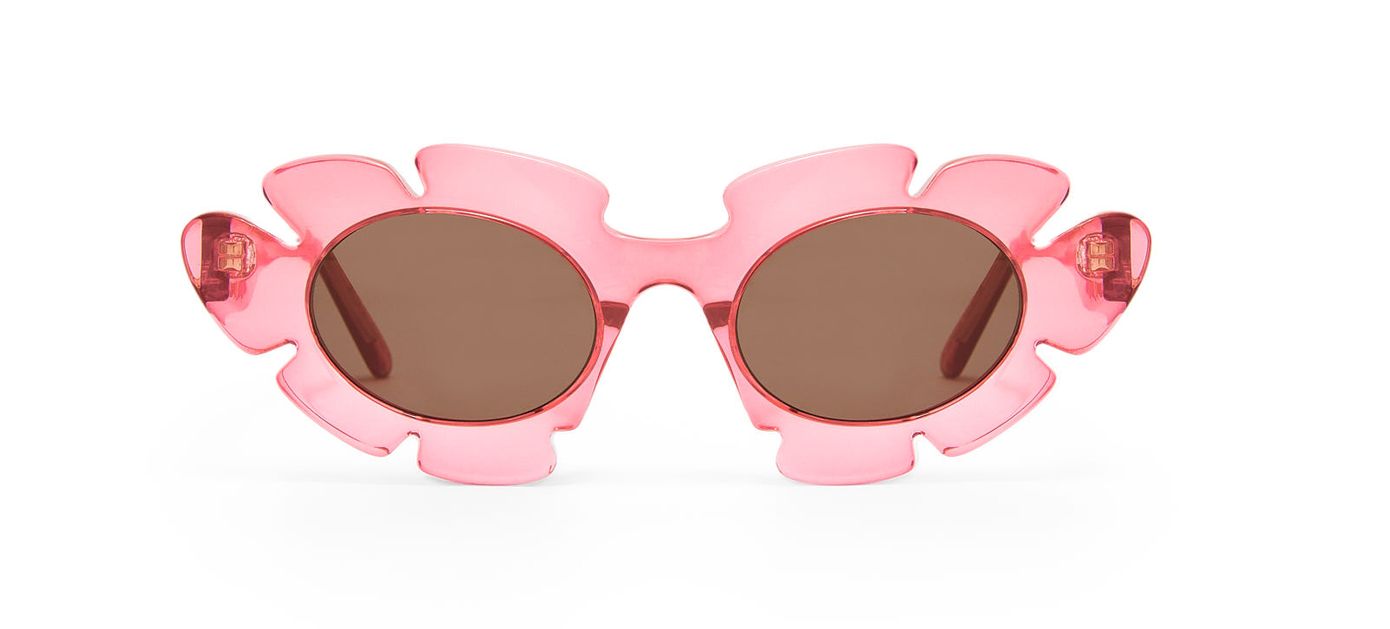 LOEWE Flower sunglasses in injected nylon color coral pink