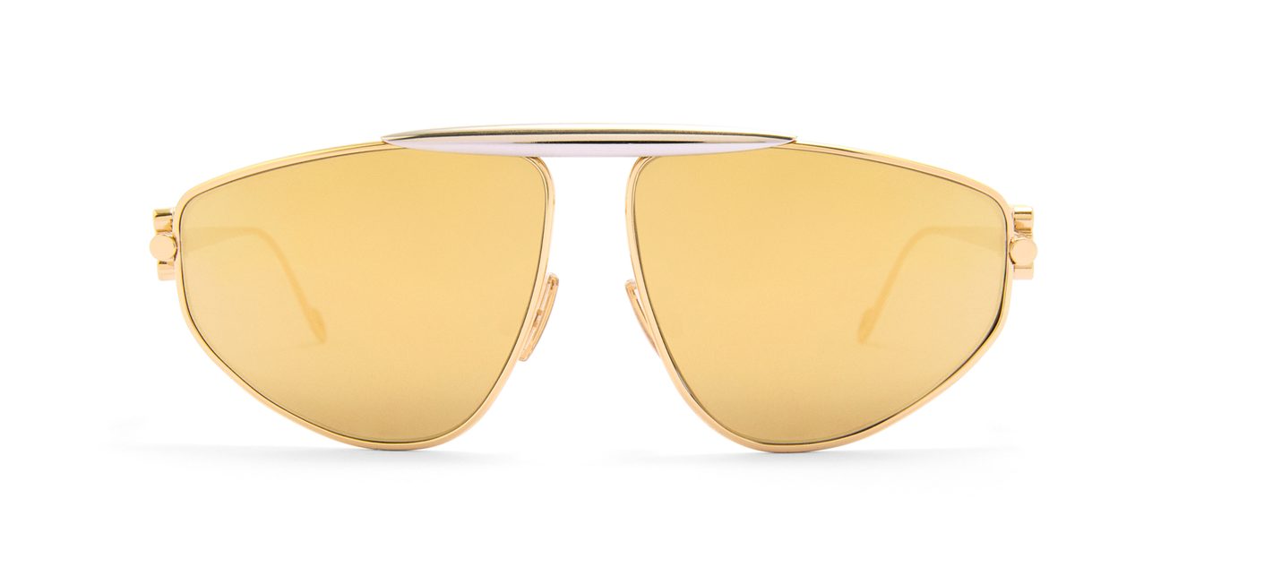 LOEWE Spoiler new aviator sunglasses in metal color gold multitone