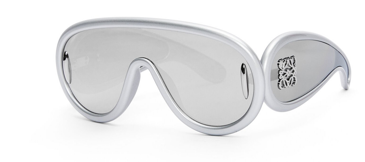 LOEWE Wave mask sunglasses color silver