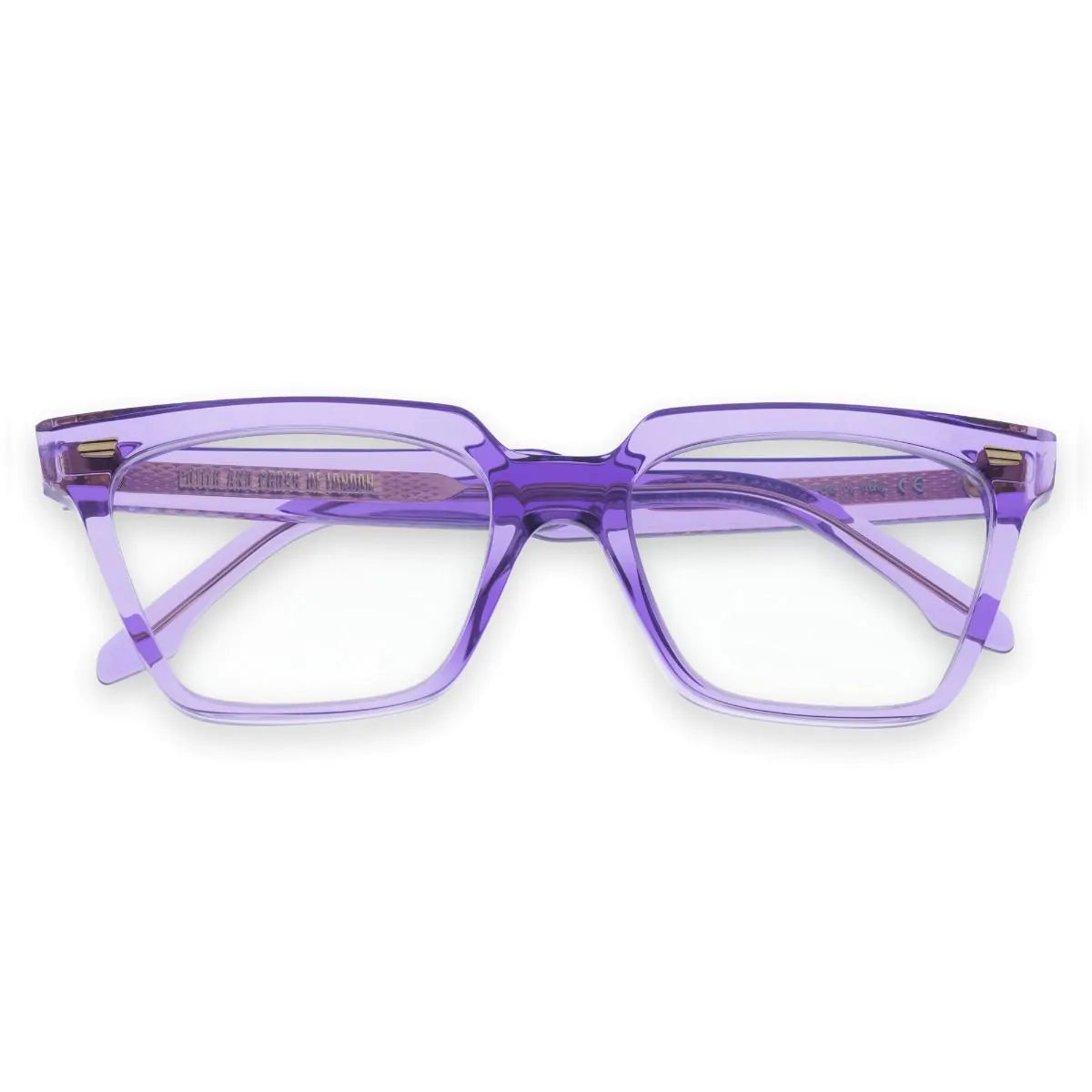 Cutler & Gross 1346 Optical Cat Eye Glasses Color Orchid Crystal