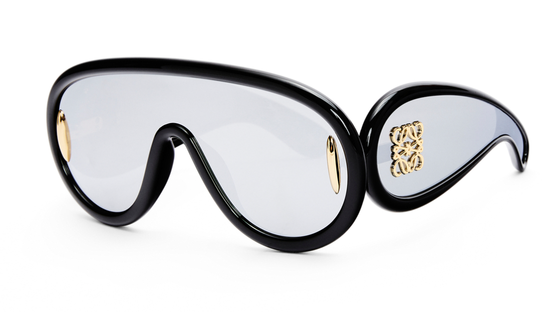 LOEWE Wave mask sunglasses color black