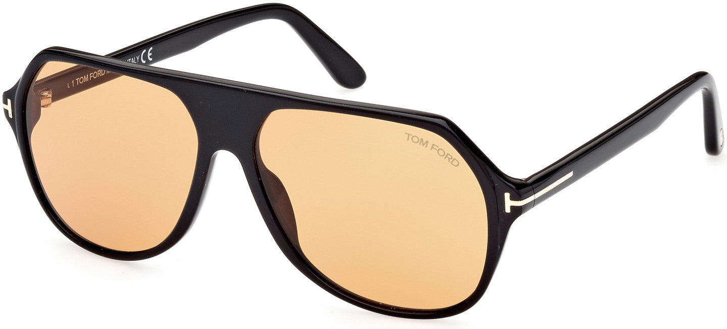 Tom Ford FT0934 Hayes Color Shiny Black / Amber Lenses