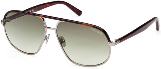 Tom Ford FT1019 Color Shiny Light Ruthenium / Dark Havana